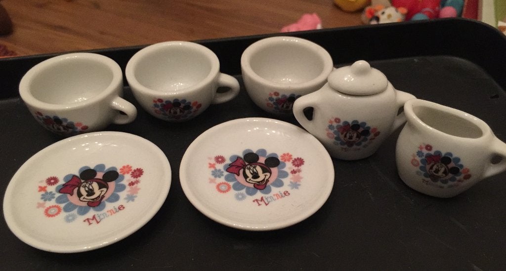 Speelgoed theeservies speelset theeset porselein Minnie Muis, Ophalen of Verzenden, Nieuw, Overige materialen, Speelkeuken-accessoire