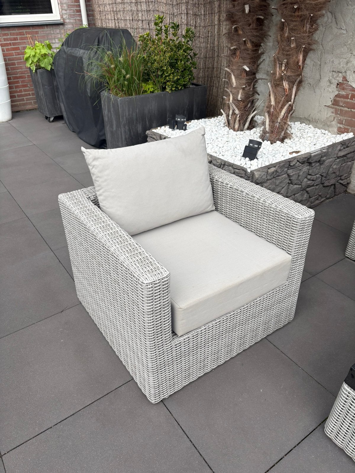 Loungeset, Ophalen, Kunststof, 6 zitplaatsen, Loungeset