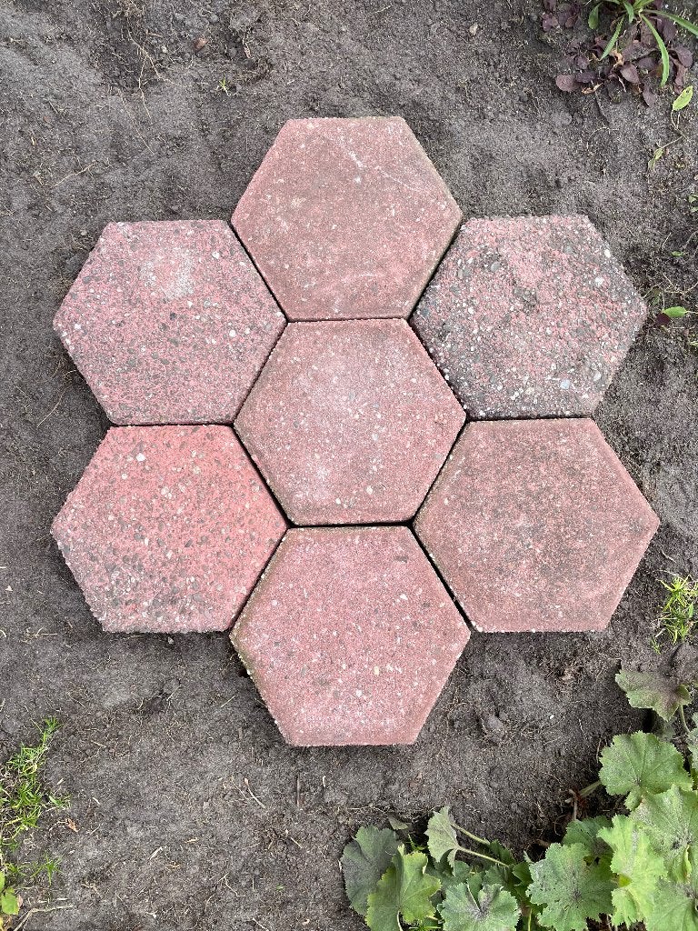 Tuincirkel, Ophalen, Gebruikt, Beton, Klinkers