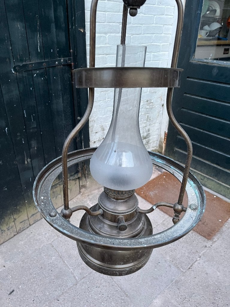 antieke olielamp, Ophalen