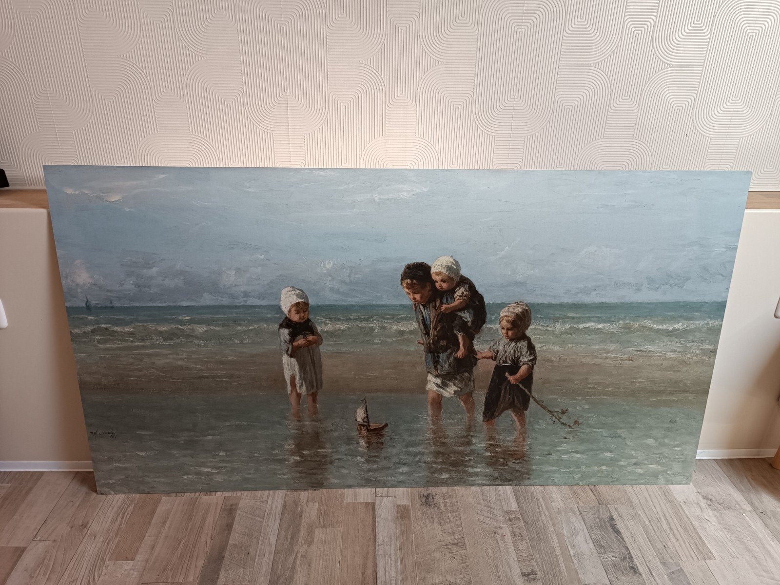 Schilderij Kinderen der zee, Ophalen, Zo goed als nieuw, Schilderij