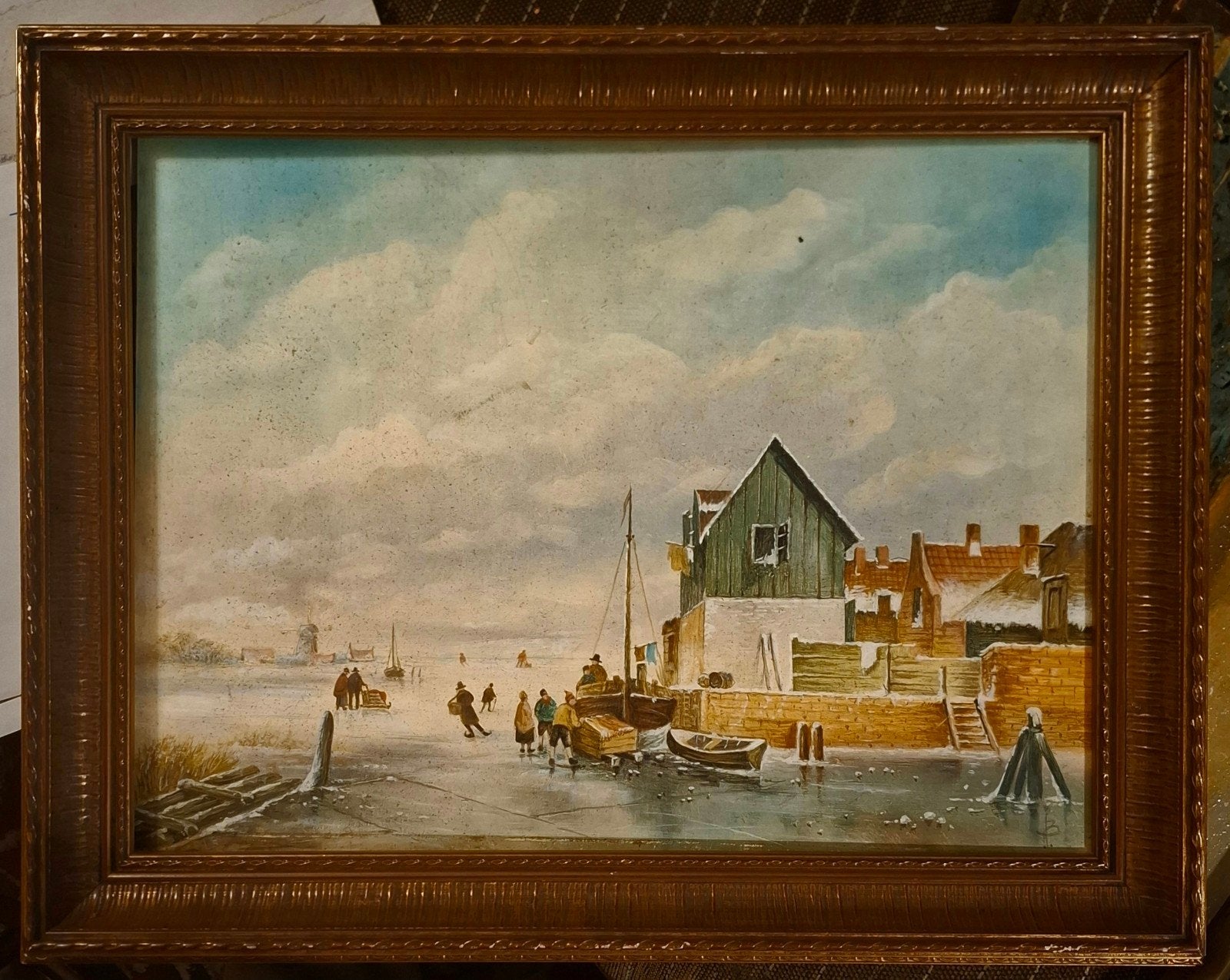 Oud schilderij 30x40 cm, Ophalen of Verzenden