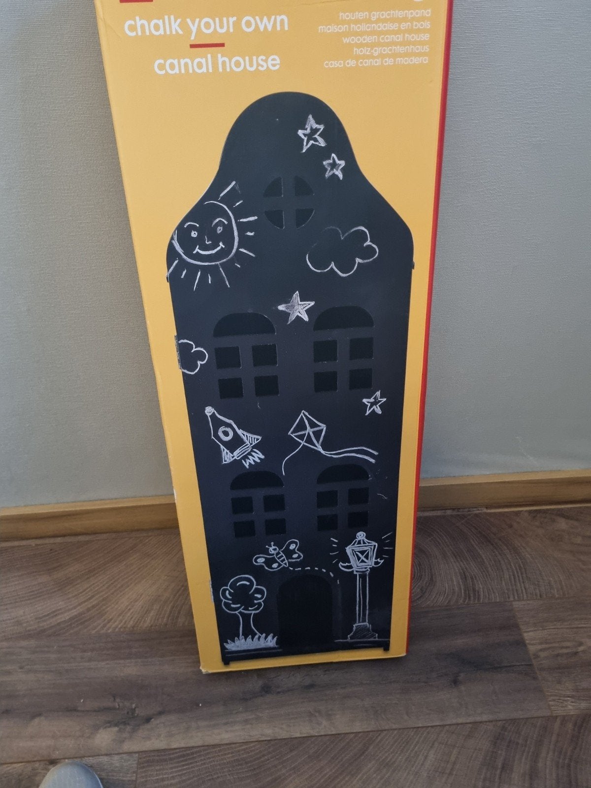 Nieuw Houten Grachtenpand Poppenhuis - Krijtbaar Oppervlak, Ophalen