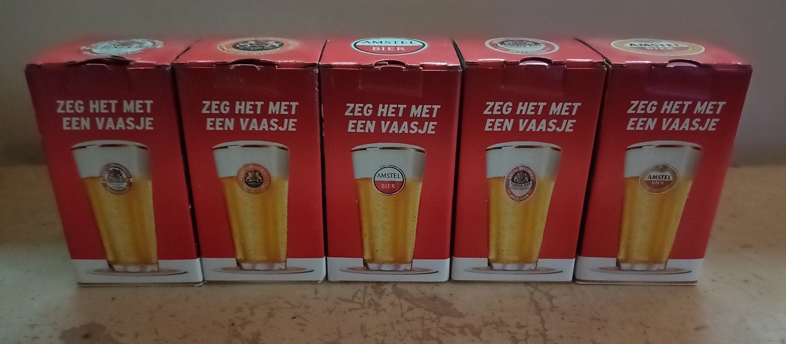 Amstel vazen, Ophalen of Verzenden, Zo goed als nieuw, Glas of Glazen, Amstel