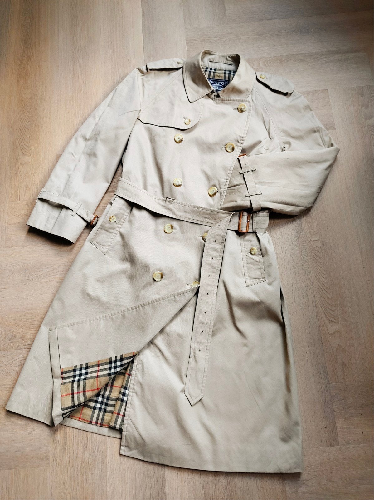 Vintage Burberry-trenchcoat uit Londen – maat 56 reg/XL, Verzenden, Beige, Maat 56/58 (XL), Zo goed als nieuw