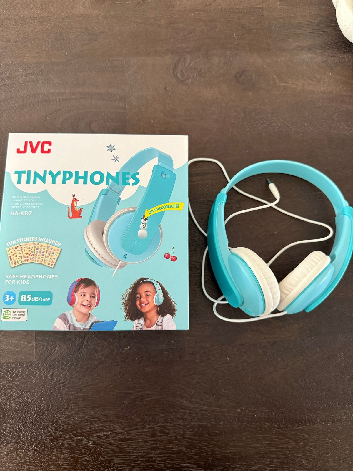 JVC Tinyphones HA-KD7 Kinderkoptelefoon - Blauw, Ophalen, Zo goed als nieuw, Over-ear, Blauw