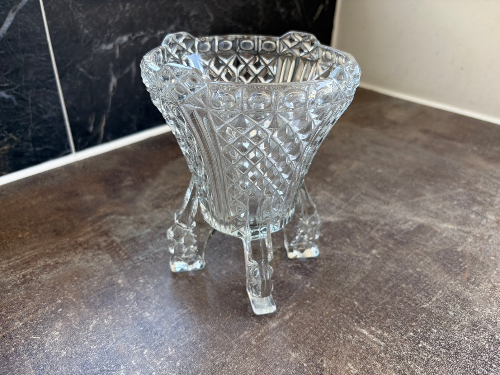 Antieke vaas van kristal, Ophalen of Verzenden