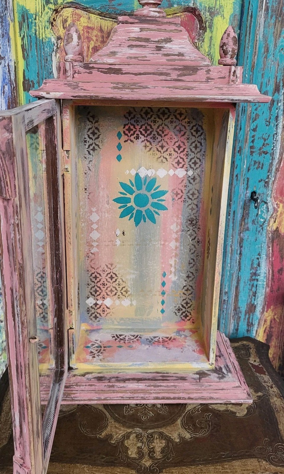Shabby/Brocante/Roze/Altaartje/Gedenkkastje, Ophalen of Verzenden