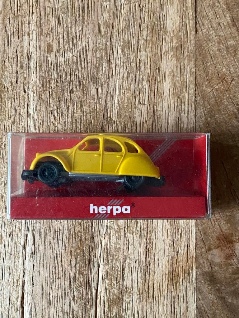 Citroen 2 cv lelijk eendje Herpa, Hobby en Vrije tijd, Modelauto's | 1:87, Ophalen of Verzenden, Zo goed als nieuw, Auto, Herpa