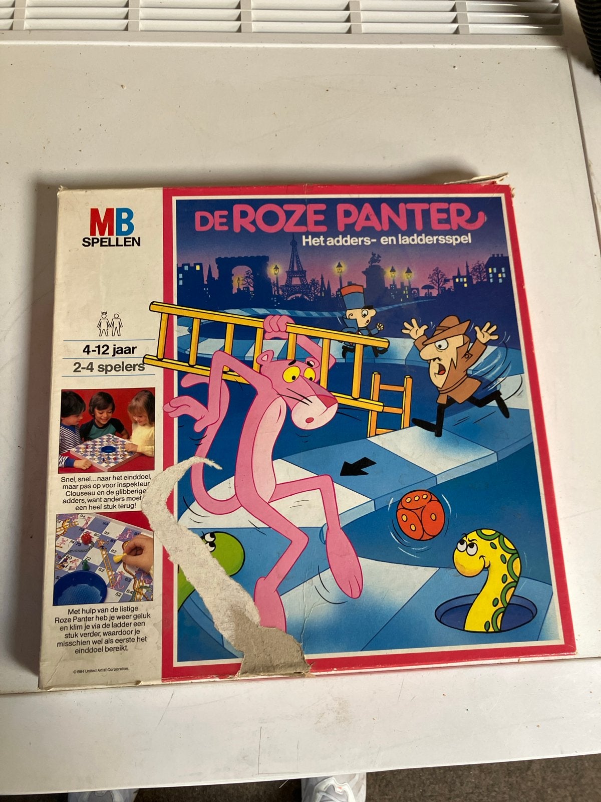 De Roze Panter: Het Adders- en Ladderspel (MB Spellen), Hobby en Vrije tijd, Gezelschapsspellen | Bordspellen, Drie of vier spelers