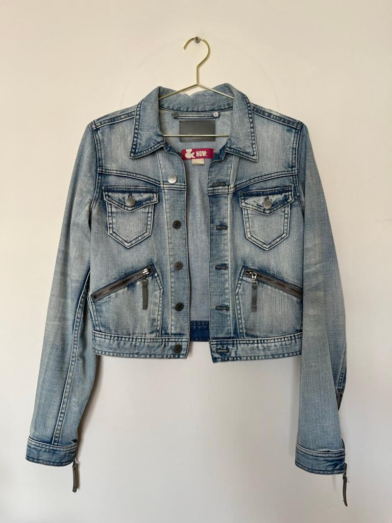 Rocky 36 spijkerjasje jeans rits H&M small egf lichtblauw, H&M, Blauw, Ophalen of Verzenden, Zo goed als nieuw