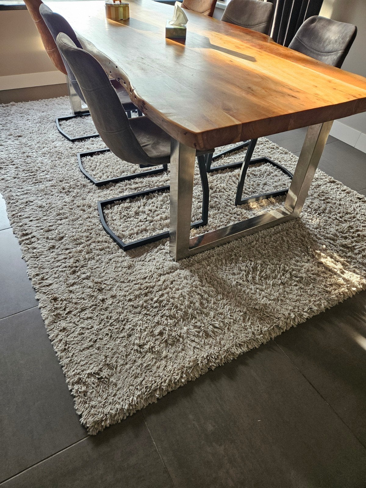 Gebruikt tapijt kleed 3x2 meter, zonder vlekken, Huis en Inrichting, Ophalen, Gebruikt, Beige, 200 cm of meer