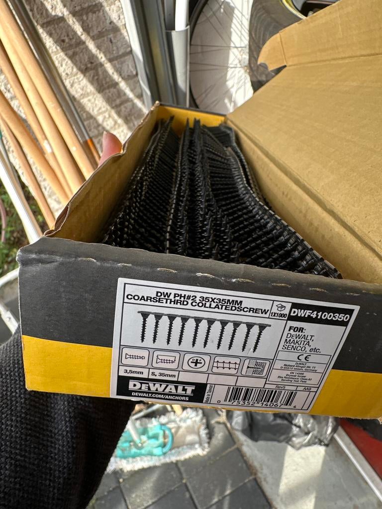 DeWalt collated schroeven 3.5x35mm, Ophalen of Verzenden, Nieuw, Minder dan 50 mm, Schroeven