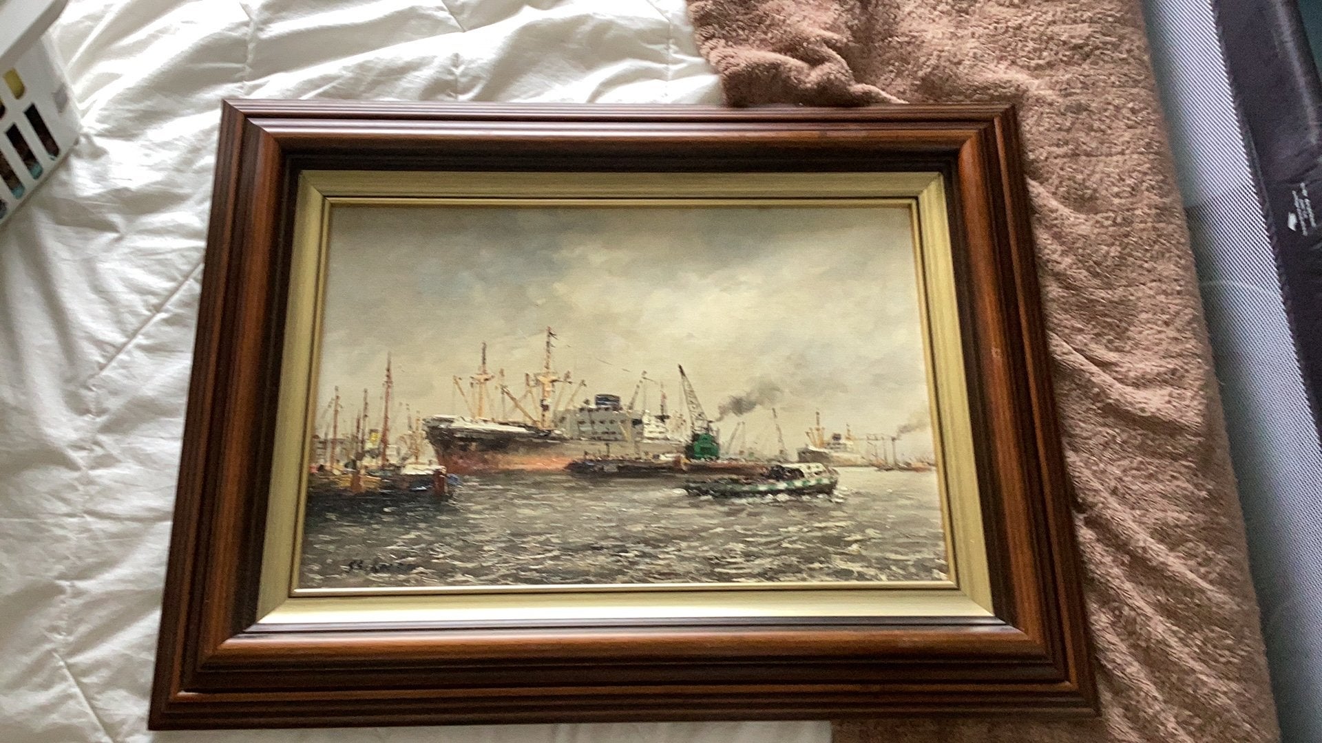 Havengezicht Rotterdam, Ophalen, Doek, Klassiek, Overige onderwerpen