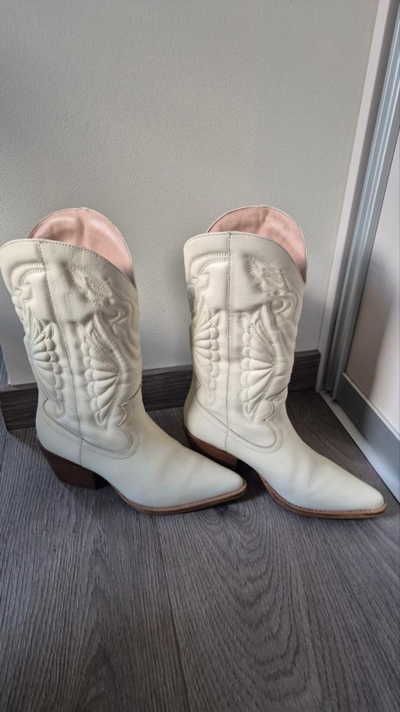 Witte Bronx echt leren cowboylaarzen maat 39, Kleding | Dames, Schoenen, Hoge laarzen, Bronx, Wit, Nieuw