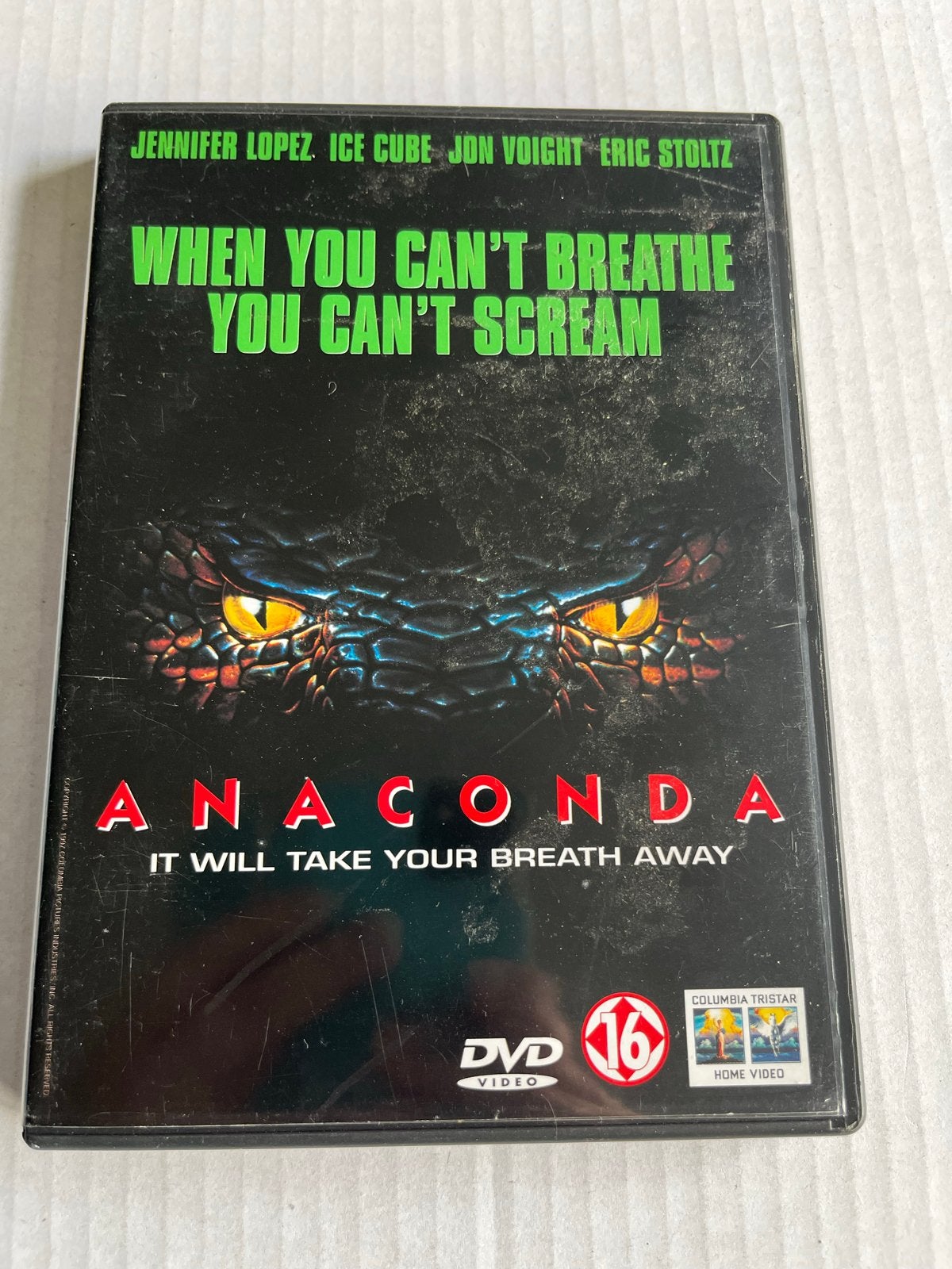 Anaconda DVD - Jennifer Lopez, Vanaf 16 jaar, Nederlands, Actiethriller, Ophalen of Verzenden