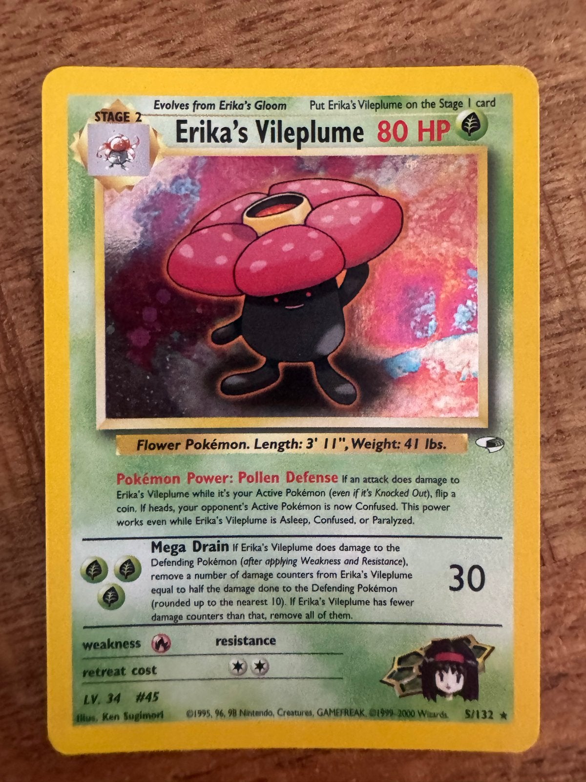 Erika's Vileplume Pokémon Kaart (Jungle Set), Ophalen of Verzenden, Losse kaart