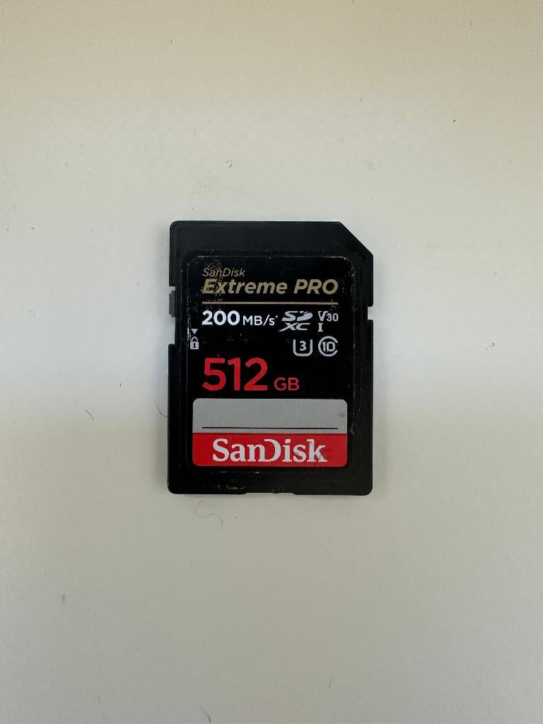 SanDisk Extreme Pro 512GB SDXC Memory Card 200MB, Gebruikt, Videocamera, SDXC, 512 GB