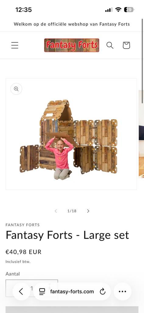 Fantasy fort, Ophalen of Verzenden, Zo goed als nieuw
