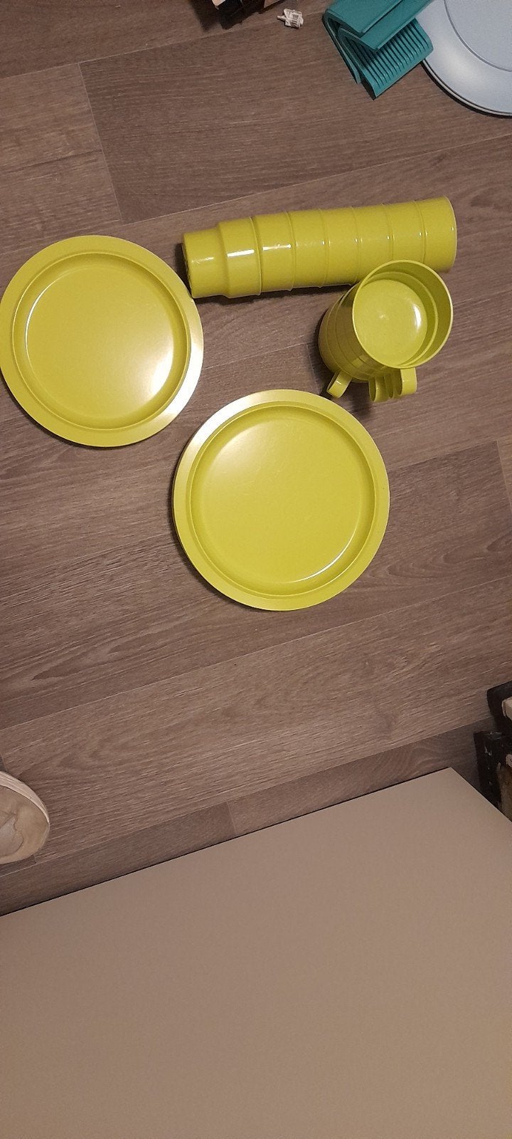 Mepal servies lime groen, Ophalen, Gebruikt