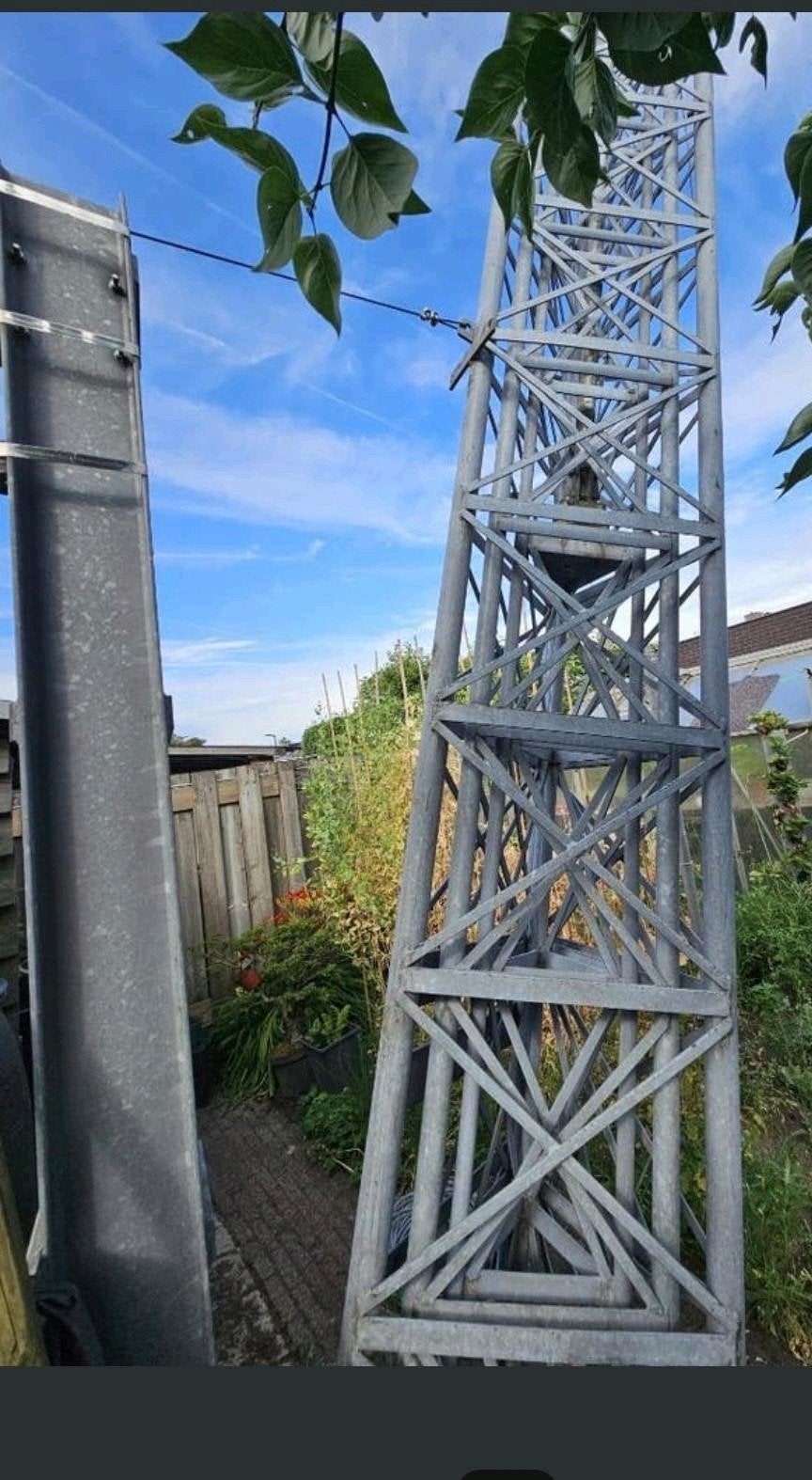 Foto 21 van 3 x 5 gegalvaniseerde uitschuifbare zendmast
