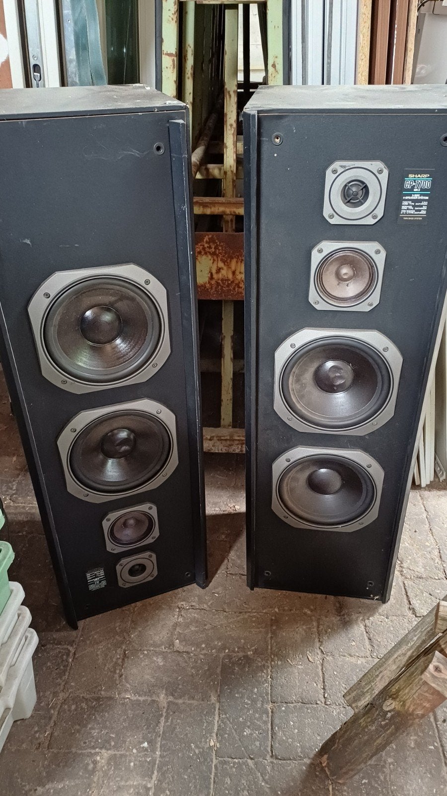 Luidsprekers Sharp CP-7700 boxen muziek woofers, Audio, Tv en Foto, Luidsprekers, Ophalen, Gebruikt, Overige merken