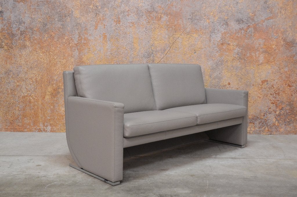 ZGANieuw! verstelbare leren Leolux Timandra designbank, Leolux, Leolux, Tweepersoons, 75 tot 100 cm