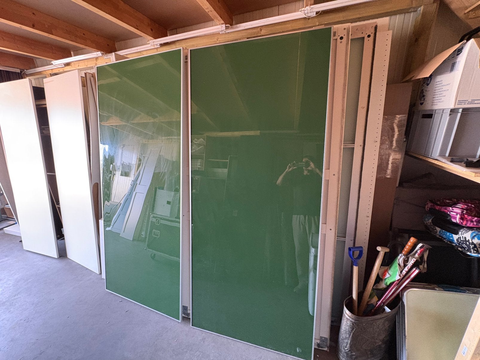IKEA PAX Schuifdeuren met groen glas, Ophalen, Gebruikt, 200 cm of meer, Glas