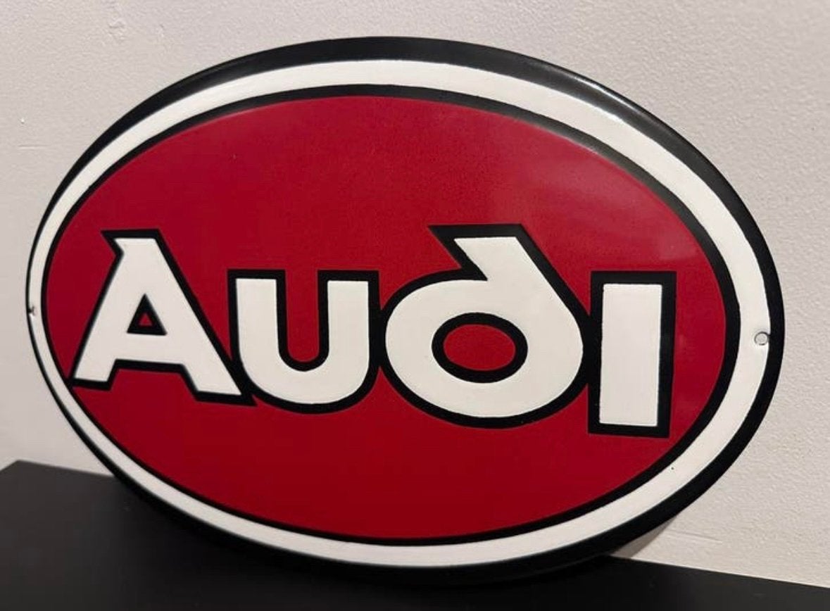 AUDI EMAILLEBORD 30X20, Ophalen of Verzenden, Zo goed als nieuw, Auto's