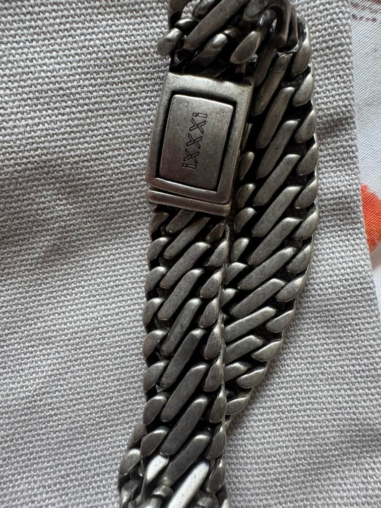 Ixxxi armband heren rvs, Ophalen of Verzenden, Zo goed als nieuw, Zilver, Staal