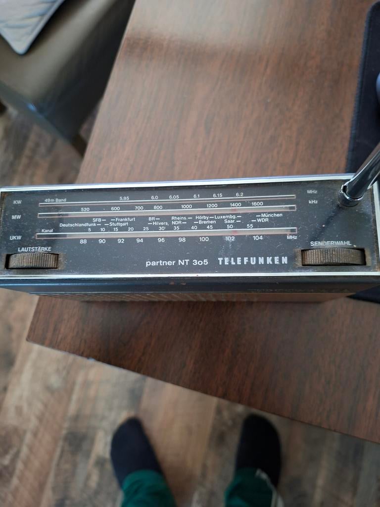 Vintage Telefunken Partner NT 305 Transistorradio, Ophalen of Verzenden, Gebruikt, Transistorradio