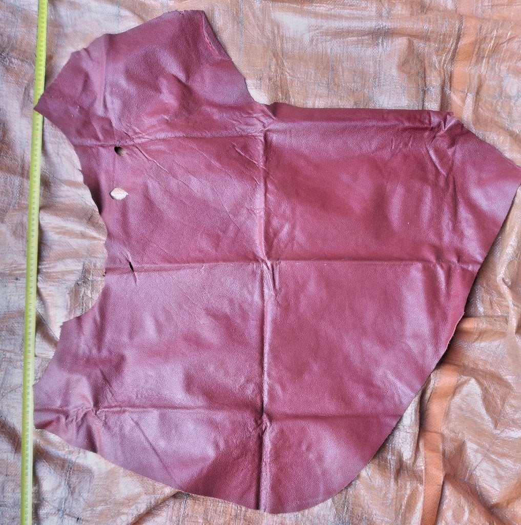 Leren lap rood, Leer of Kunstleer, Nieuw, Ophalen of Verzenden, 30 tot 120 cm