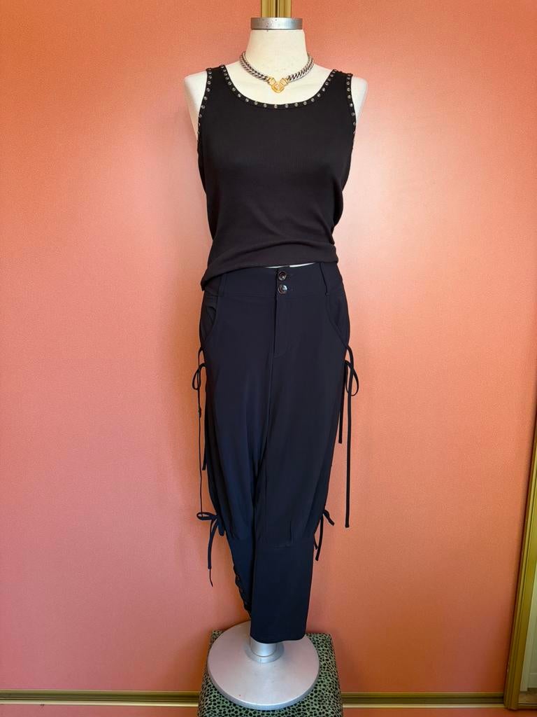 Cassiopée broek zwart high use travelstof 44/46 😍mooi🥰☀️, Kleding | Dames, Verzenden, Zwart, Maat 46/48 (XL) of groter, Zo goed als nieuw