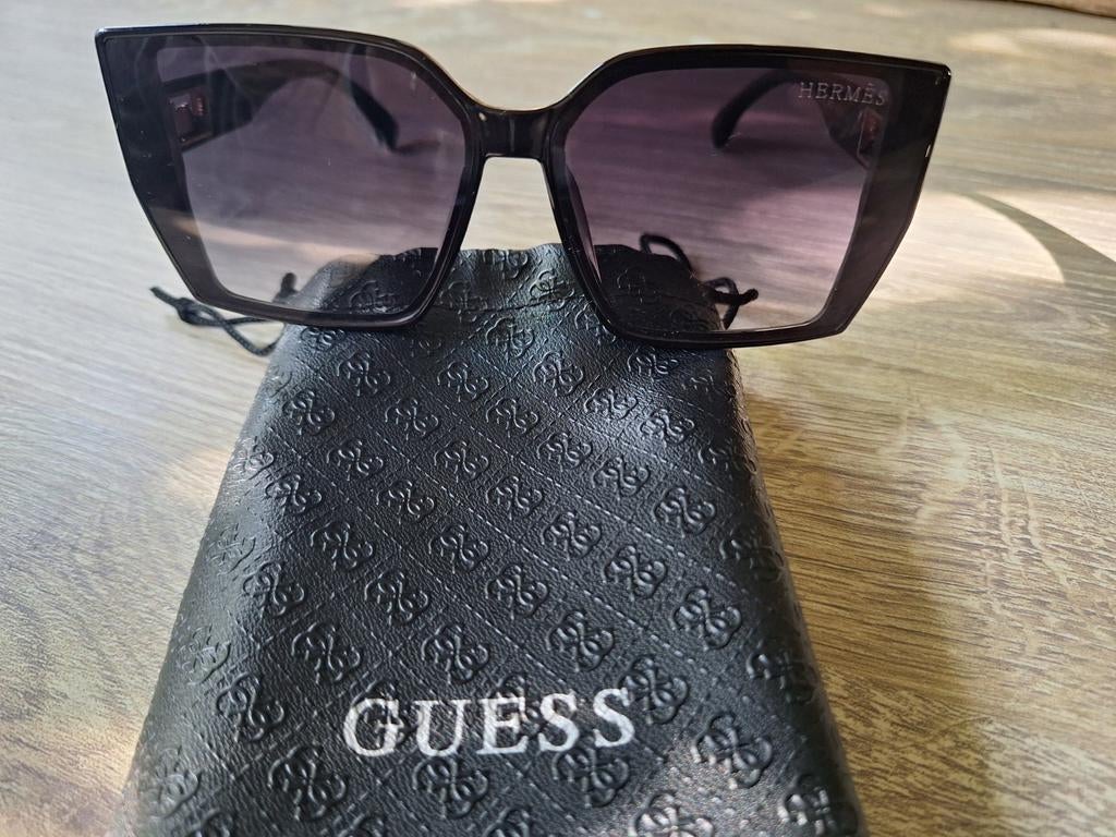 Hermès oversized zonnebril., Ophalen of Verzenden, Overige merken