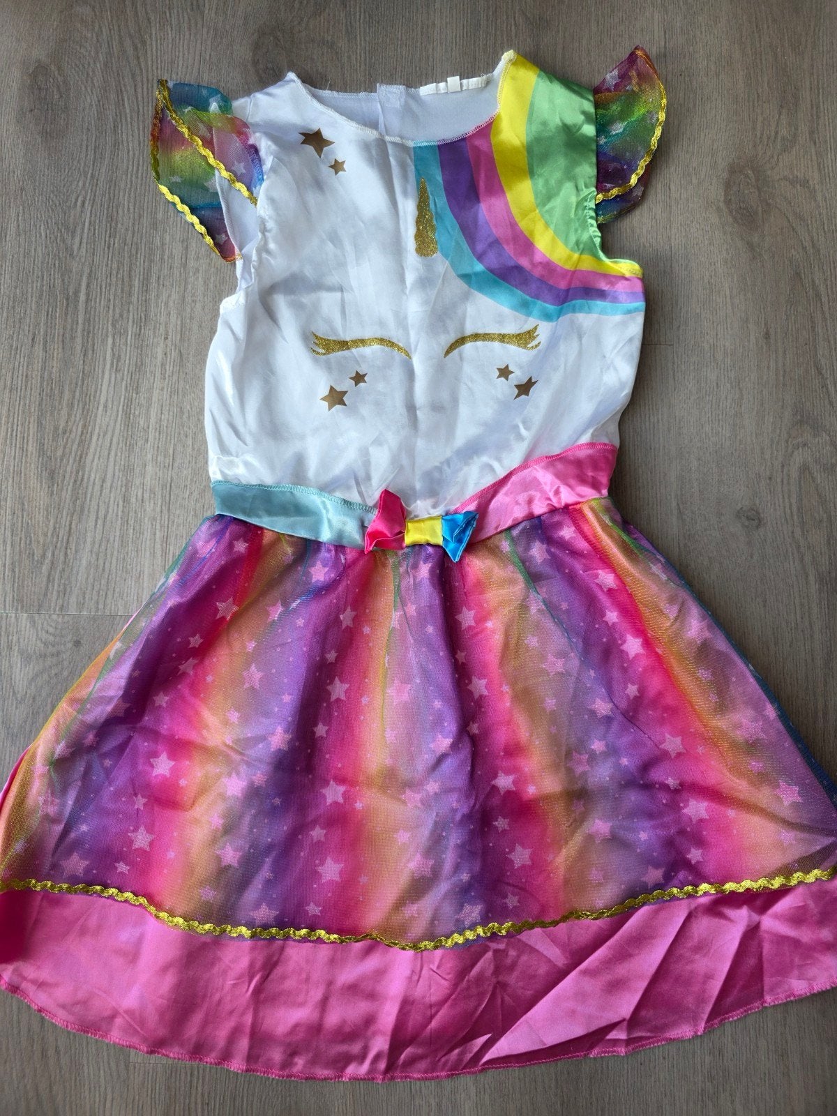 Unicorn jurkje regenboog maat 10-12 jaar, Ophalen, Zo goed als nieuw, 146 t/m 152, Meisje