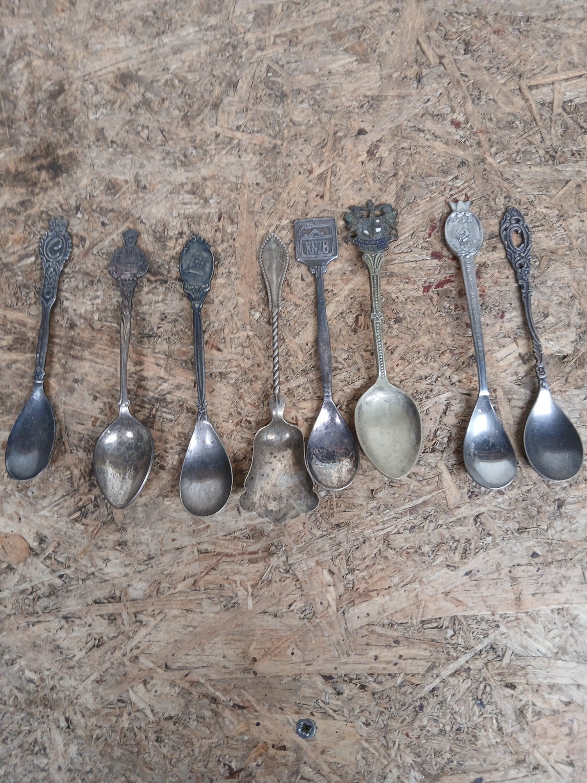 Set van 8 Vintage Herdenkingslepeltjes, Ophalen of Verzenden
