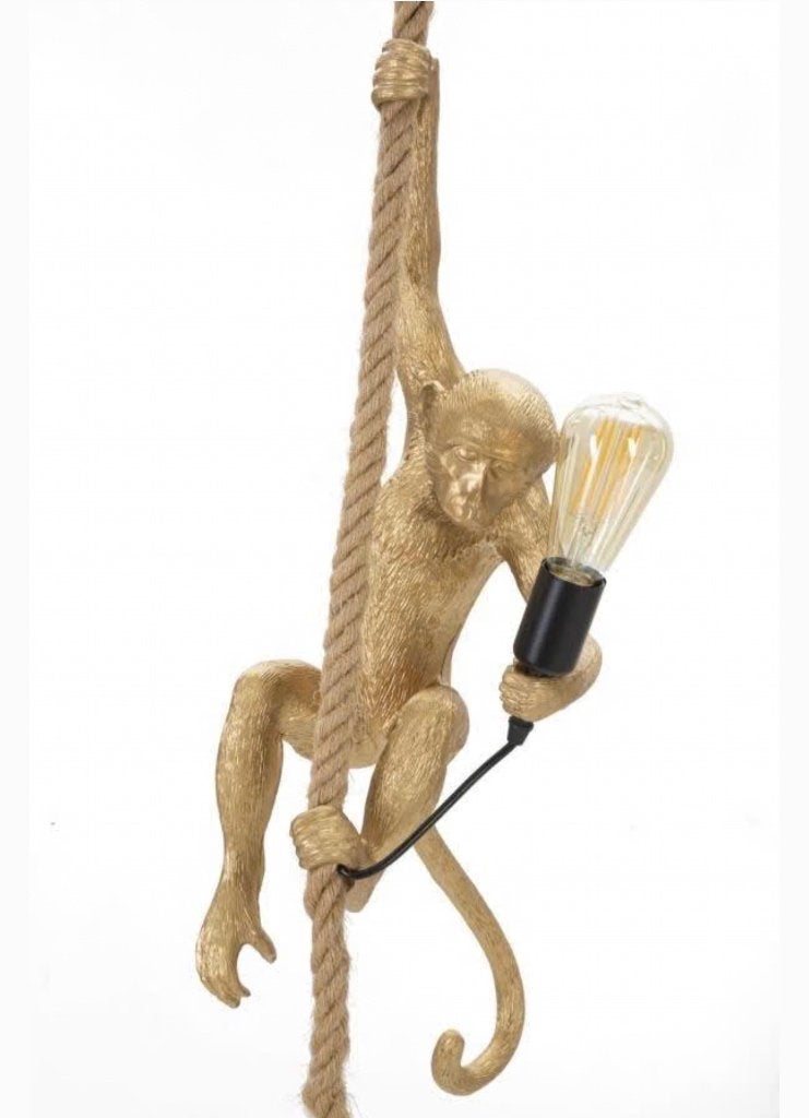 Plafond lamp aap goud nieuw in doos, Overige materialen, Hanglamp, Nieuw, Overige merken