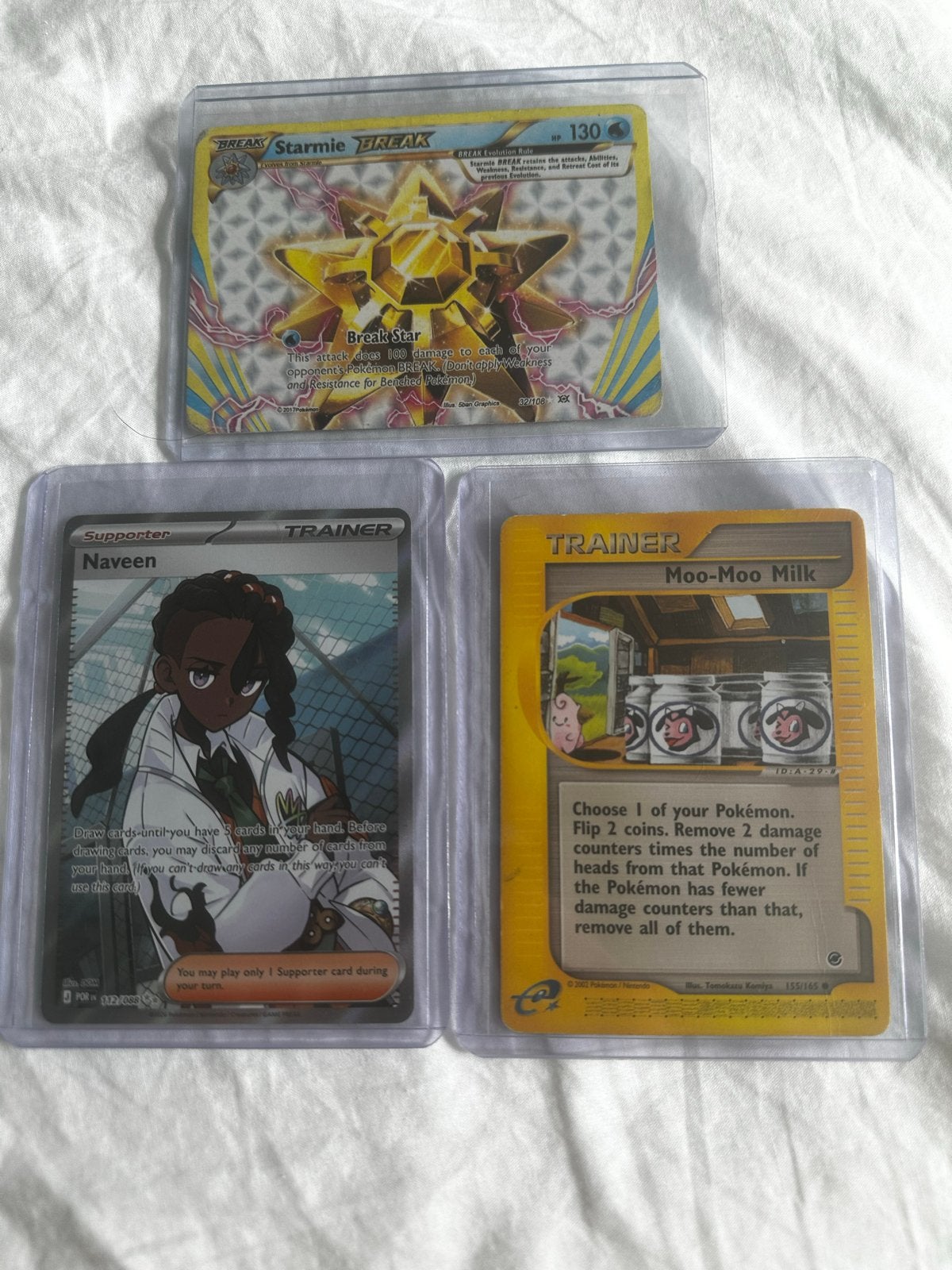 Nieuwe en oude Pokémon kaarten - Starmie BREAK, Naveen, Moo-, Ophalen of Verzenden, Zo goed als nieuw, Meerdere kaarten, Foil