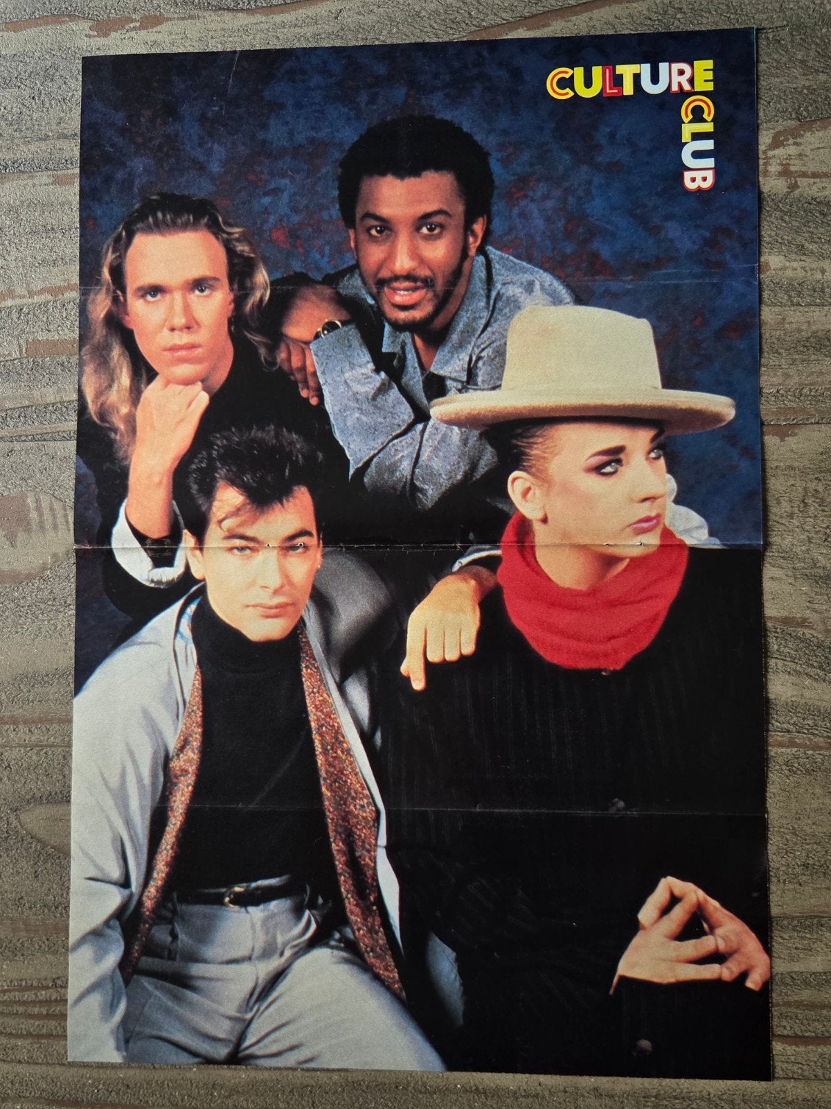 Vintage Culture Club Poster - Boy George, Ophalen of Verzenden, Zo goed als nieuw, A1 t/m A3, Film en Tv