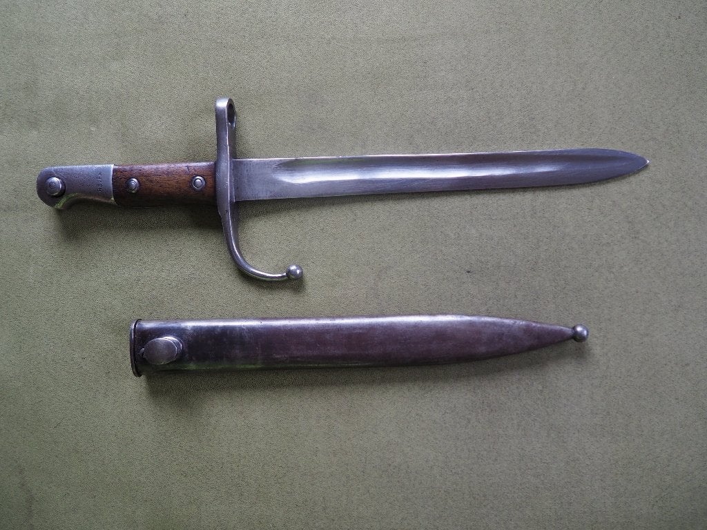 Turkse m1890 bajonet ingekort na wo1, Ophalen of Verzenden, Landmacht, Overige gebieden, Mes of Dolk