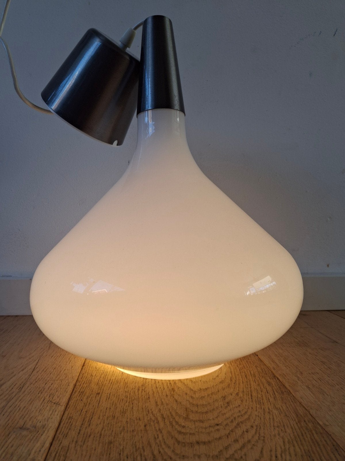 Vintage IKEA Södak Soda hanglamp van melkglas, Huis en Inrichting, Lampen | Vloerlampen, Ophalen, Gebruikt, Glas, Minder dan 100 cm