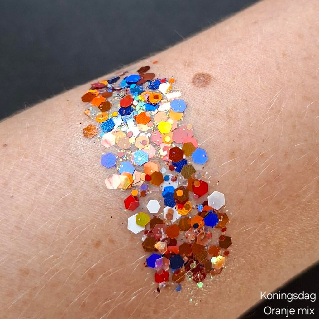 Koningsdag glitters, Ophalen of Verzenden, Nieuw, Carnaval, Accessoires