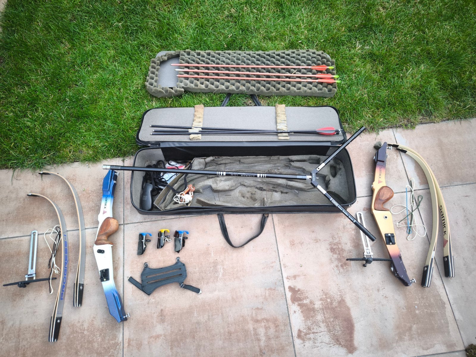 Twee Recurve handbogen Inc stabilisator, Ophalen, Gebruikt