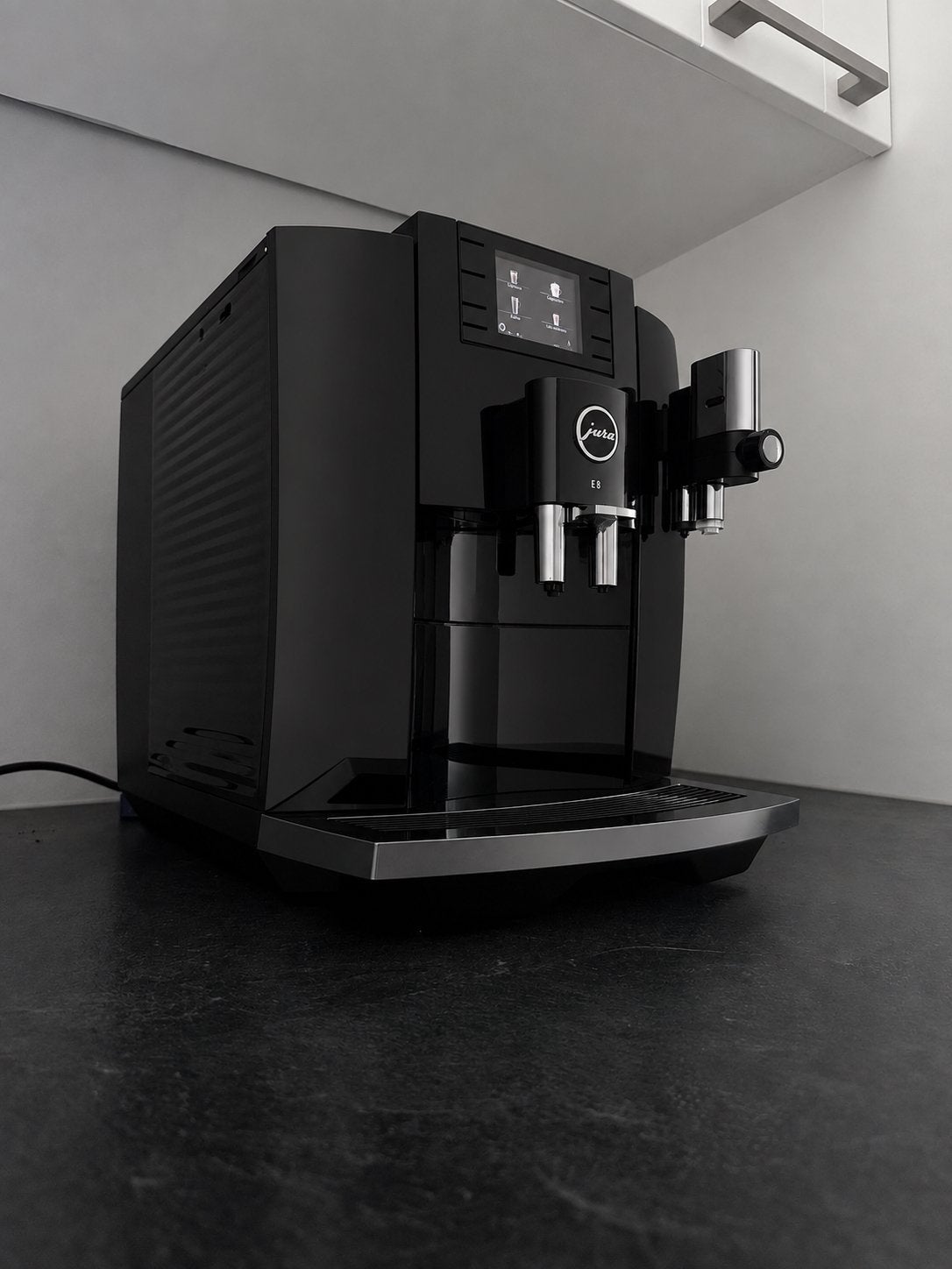 Jura E8 Piano Black – zeer nette staat, Witgoed en Apparatuur, Ophalen, Zo goed als nieuw, Koffiemachine