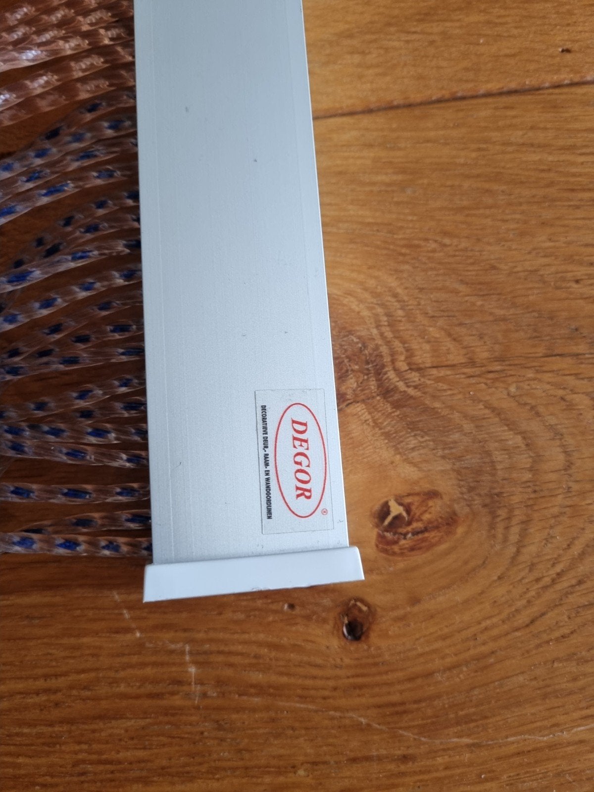 Vliegengordijn blauw/wit voor caravan of camper, Ophalen