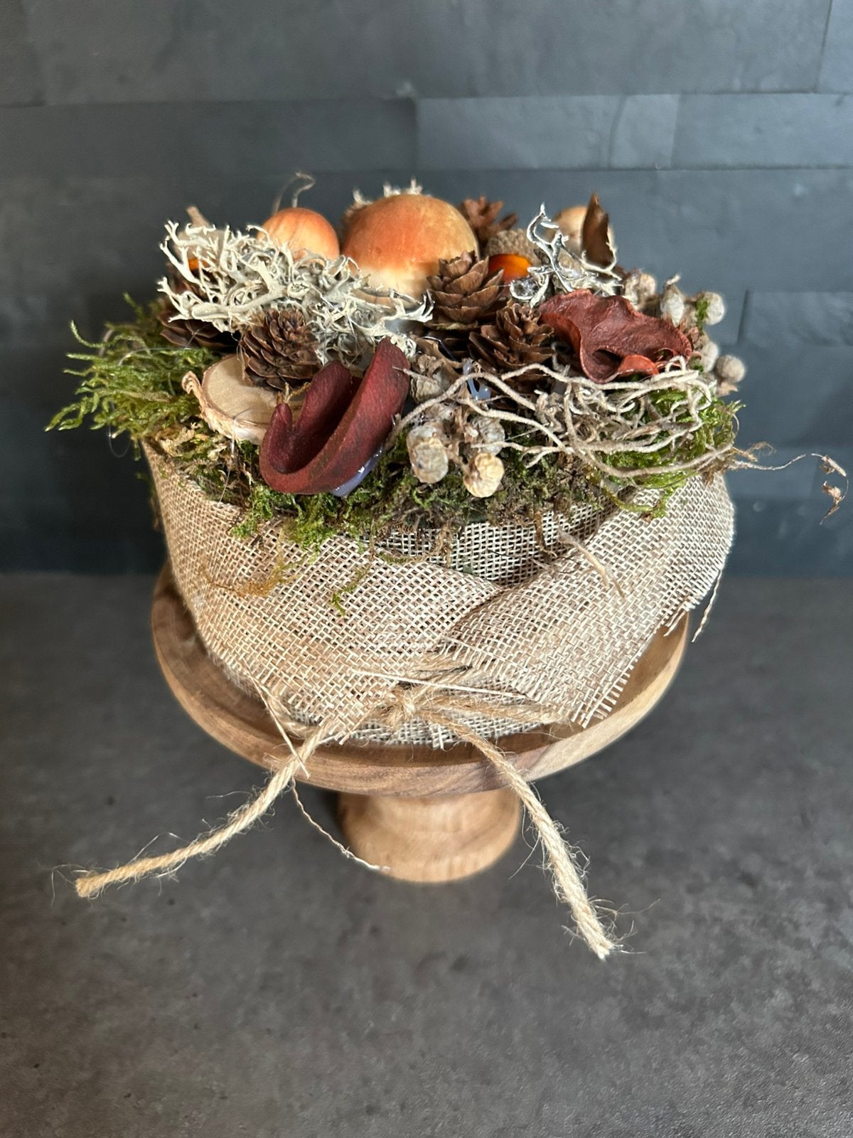 Taartje met plateau Herfstdecoratie, Ophalen of Verzenden, Zo goed als nieuw