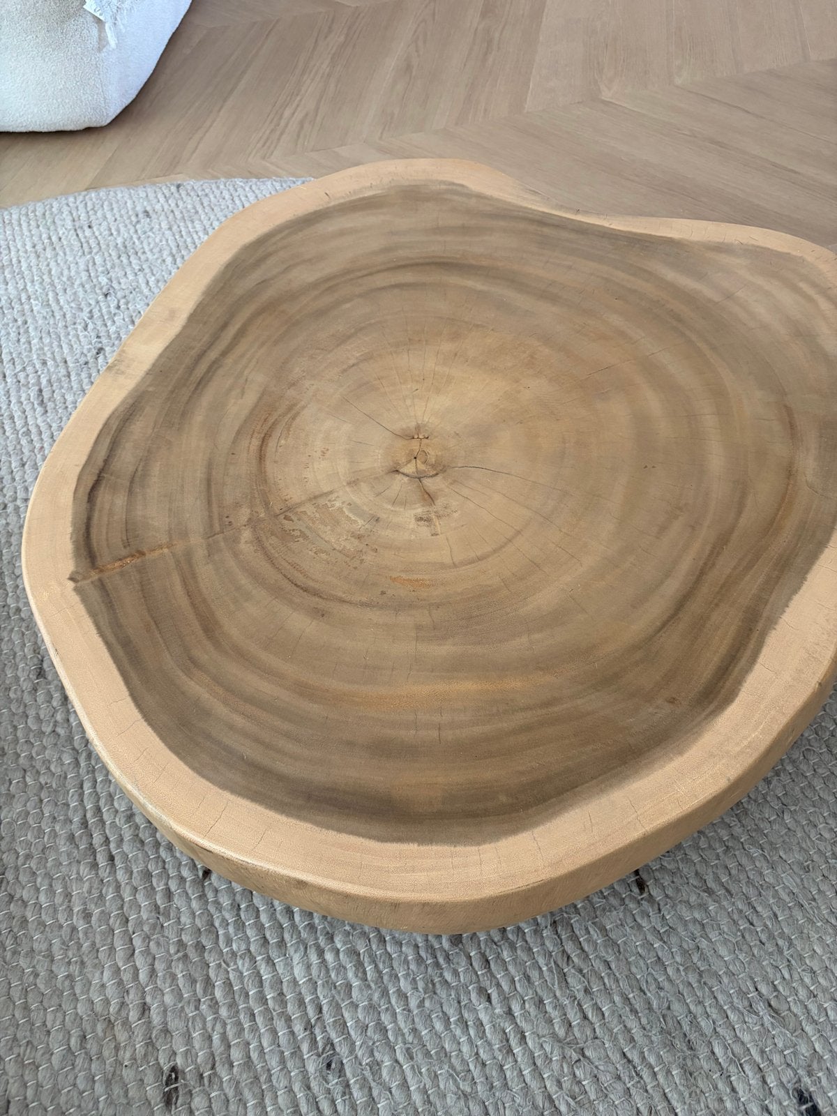 salontafel van Suar hout, Ophalen, 100 tot 150 cm, 50 tot 100 cm, Zo goed als nieuw
