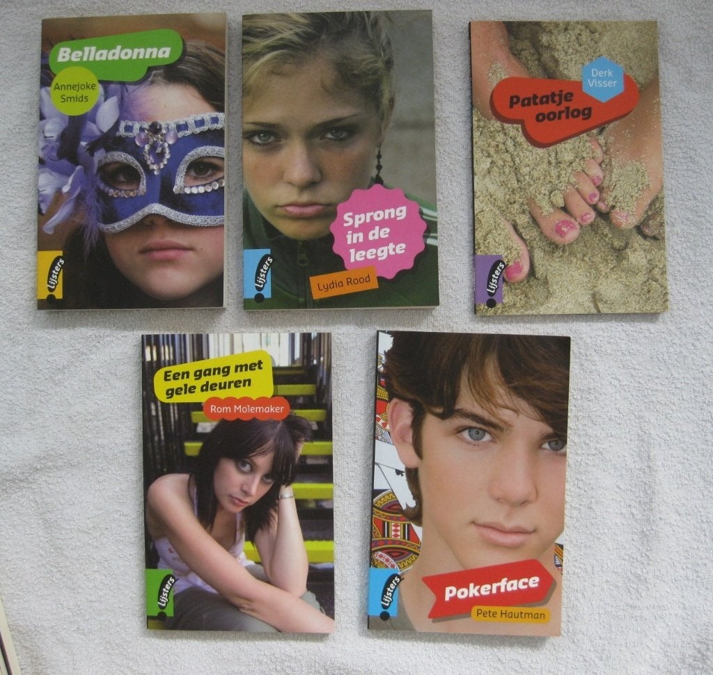 Pokerface, Belladonna Patatje Oorlog e.a. 5x Jonge Lijsters, Ophalen of Verzenden, Zo goed als nieuw, Diverse auteurs, Nederland
