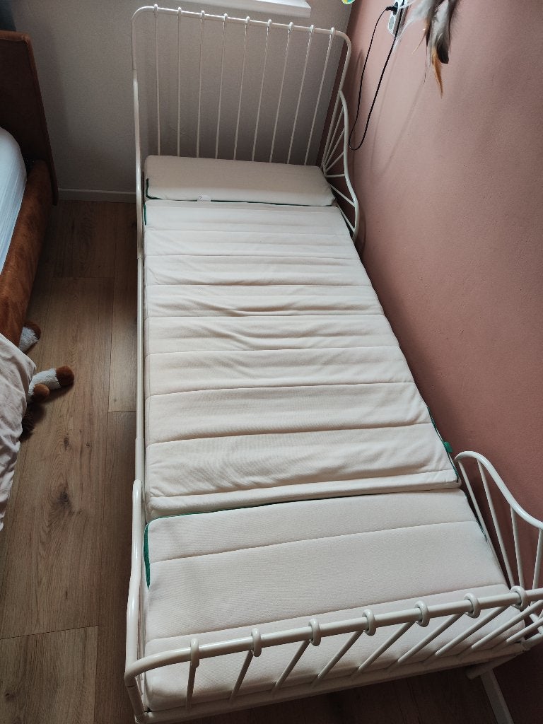 Ikea meegroeibed wit Minnen, Kinderen en Baby's, Kinderkamer | Bedden, Nieuw, 70 tot 85 cm, 180 cm of meer, Ophalen