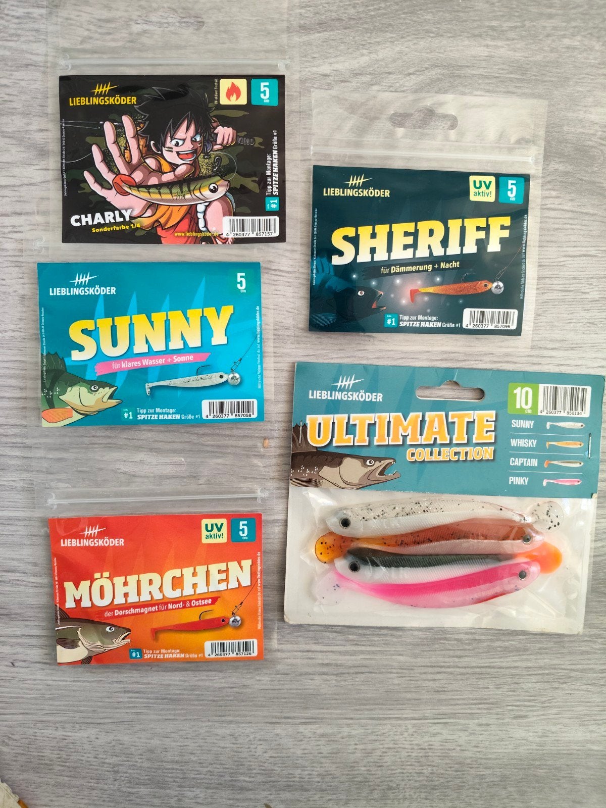 5 x verpakkingen Liebelinkskoder shads mix 5 en 10cm, Verzenden, Nieuw, Overige typen